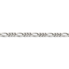 Load image into Gallery viewer, Sterling Silver Rhodium-plated 5.25mm Figaro Chain
