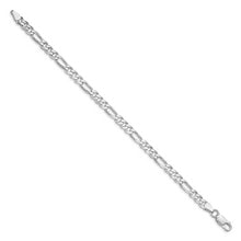 Load image into Gallery viewer, Sterling Silver Rhodium-plated 5.25mm Figaro Chain
