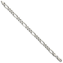 Load image into Gallery viewer, Sterling Silver Antiqued 6.5mm Figaro Chain
