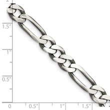 Load image into Gallery viewer, Sterling Silver Antiqued 7.5mm Figaro Chain
