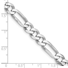 Load image into Gallery viewer, Sterling Silver Rhodium-plated 7.5mm Figaro Chain
