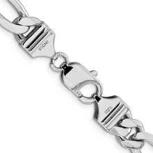 Load image into Gallery viewer, Sterling Silver Rhodium-plated 9mm Figaro Chain
