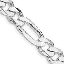 Load image into Gallery viewer, Sterling Silver Rhodium-plated 9mm Figaro Chain
