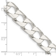 Load image into Gallery viewer, Sterling Silver 10.3mm Flat Open Curb Chain
