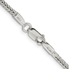 Load image into Gallery viewer, Sterling Silver 2.5mm Diamond-cut Round Franco Chain
