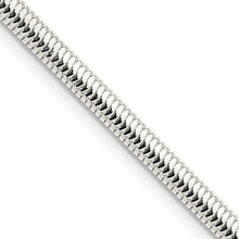Load image into Gallery viewer, Sterling Silver 3.5mm 6-sided Oval Snake Chain
