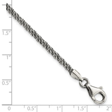 Load image into Gallery viewer, Sterling Silver Antiqued Polished Rope Bracelet
