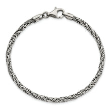 Load image into Gallery viewer, Sterling Silver Antiqued Polished Rope Bracelet
