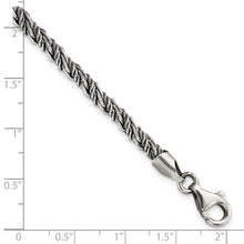 Load image into Gallery viewer, Sterling Silver Antiqued Polished Rope Bracelet
