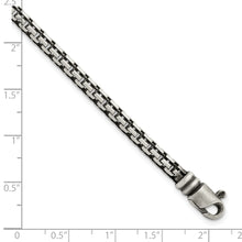 Load image into Gallery viewer, Sterling Silver Brushed Antiqued Bismarck Chain Bracelet
