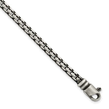 Load image into Gallery viewer, Sterling Silver Brushed Antiqued Bismarck Chain Bracelet
