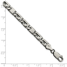 Load image into Gallery viewer, Sterling Silver Antiqued Brushed Link Bracelet
