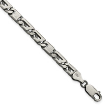 Load image into Gallery viewer, Sterling Silver Antiqued Brushed Link Bracelet
