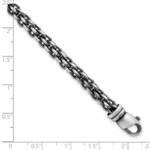 Load image into Gallery viewer, Sterling Silver Mens Antiqued Brushed Woven Link Bracelet
