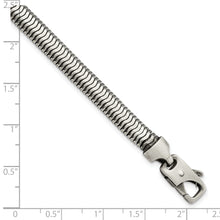 Load image into Gallery viewer, Sterling Silver Brushed Antiqued Herringbone Chain Bracelet
