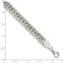Load image into Gallery viewer, Sterling Silver Polished Fancy Circle Link 7.5in Bracelet
