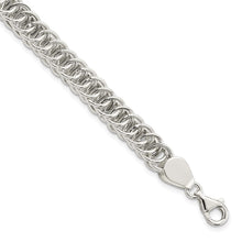 Load image into Gallery viewer, Sterling Silver Polished Fancy Circle Link 7.5in Bracelet
