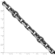 Load image into Gallery viewer, Sterling Silver Mens Antiqued Brushed Cable/Twisted Rolo Bracelet
