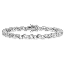 Load image into Gallery viewer, Sterling Silver Rhodium-plated Polished 4mm CZ Bracelet

