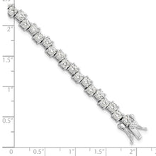 Load image into Gallery viewer, Sterling Silver Rhodium-plated Polished 4mm CZ Bracelet
