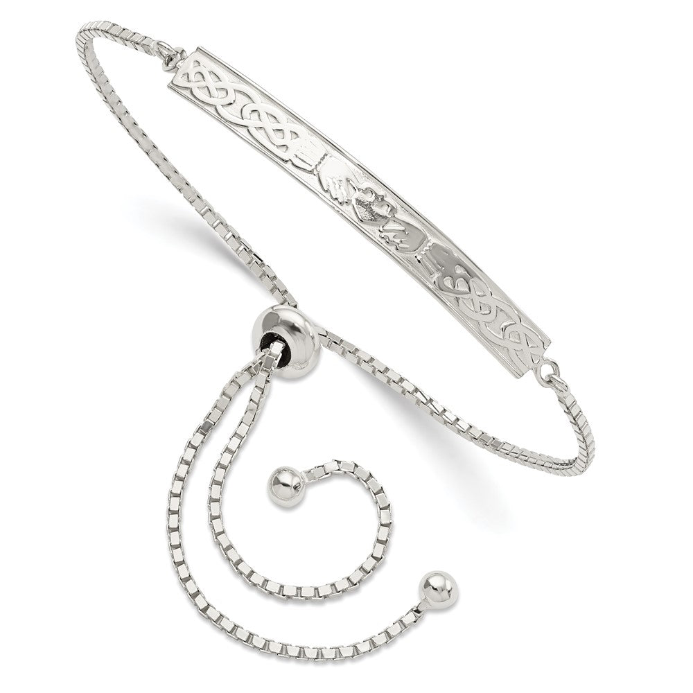 Sterling Silver Claddagh Adjustable Bracelet