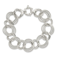 Load image into Gallery viewer, Sterling Silver Polished Fancy Link Bracelet
