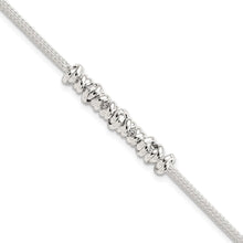 Load image into Gallery viewer, Sterling Silver Polished Beaded w/ 1in ext Bracelet
