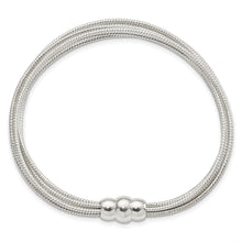 Load image into Gallery viewer, Sterling Silver Diamond-cut Multiple Strand Bracelet
