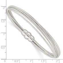 Load image into Gallery viewer, Sterling Silver Diamond-cut Multiple Strand Bracelet
