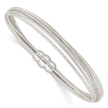 Load image into Gallery viewer, Sterling Silver Diamond-cut Multiple Strand Bracelet
