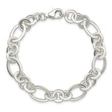 Load image into Gallery viewer, Sterling Silver Fancy Oval and Round Link Bracelet
