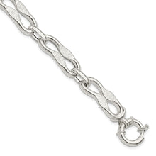Load image into Gallery viewer, Sterling Silver Polished Fancy Link Bracelet
