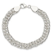 Load image into Gallery viewer, Sterling Silver Polished Roped Oval Link 7.5in Bracelet
