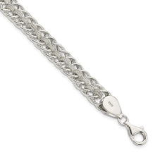 Load image into Gallery viewer, Sterling Silver Polished Roped Oval Link 7.5in Bracelet
