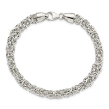 Load image into Gallery viewer, Sterling Silver Polished Byzantine 8.5 inch Bracelet
