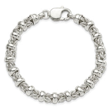 Load image into Gallery viewer, Sterling Silver Fancy Byzantine Bracelet
