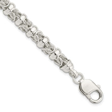 Load image into Gallery viewer, Sterling Silver Fancy Byzantine Bracelet
