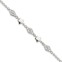 Load image into Gallery viewer, Sterling Silver Fancy Star Bracelet
