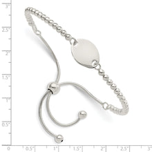 Load image into Gallery viewer, Sterling Silver Polished Beaded Adjustable Bracelet

