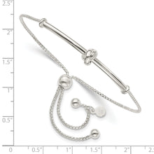 Load image into Gallery viewer, Sterling Silver Bar with Knot Adjustable Bolo Bracelet
