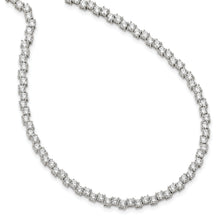 Load image into Gallery viewer, Sterling Silver Rhodium-plated Polished 4mm CZ Necklace

