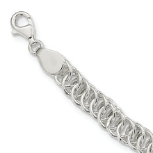 Load image into Gallery viewer, Sterling Silver Polished Fancy Circle Link 18.5in Necklace
