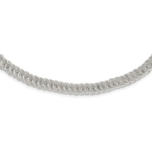 Load image into Gallery viewer, Sterling Silver Polished Fancy Circle Link 18.5in Necklace
