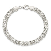 Load image into Gallery viewer, Sterling Silver Polished Byzantine Link Bracelet
