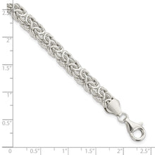 Load image into Gallery viewer, Sterling Silver Polished Byzantine Link Bracelet
