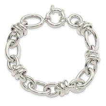 Load image into Gallery viewer, Sterling Silver Polished Fancy Link Bracelet
