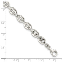 Load image into Gallery viewer, Sterling Silver Polished Fancy Link 7.5in Bracelet
