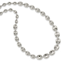 Load image into Gallery viewer, Sterling Silver Polished Fancy Link 18in Necklace
