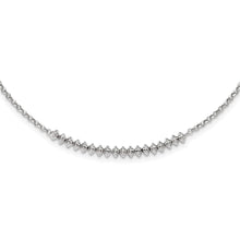 Load image into Gallery viewer, Sterling Silver Rhodium-plated Polished Beaded w/ 2in ext. Necklace
