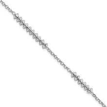 Load image into Gallery viewer, Sterling Silver Rhodium-plated Polished w/ 1in ext. Bracelet
